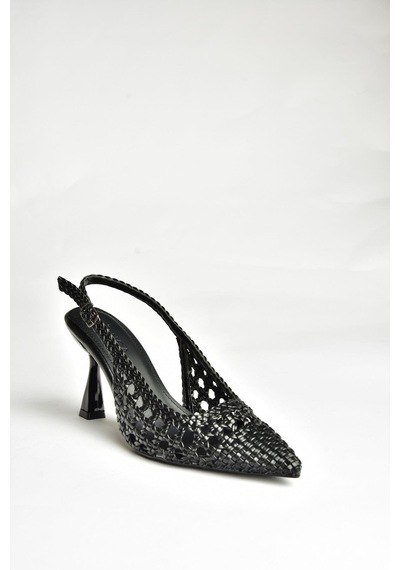 Fox Shoes U250580509 Siyah İnce Topuklu Kadın Ayakkabı Siyah