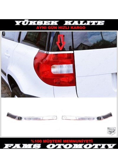 Skoda Yeti Krom Stop Kaşı 2 Prç. 2009 Üzeri P. Çelik