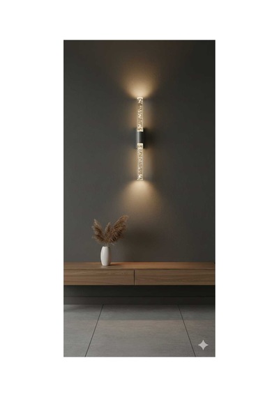 Bubblelight Large 51 Cm Modern Tasarım Led Aplik - Duvar Lambası - Antrasit Gri - Elektrikli - Günışığı Çok Renkli