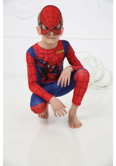 Lolliboomkids Erkek Çocuk Spiderman Örümcek Adam Kostüm Kırmızı - Lacivert