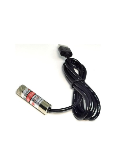 Devremarkt Usb Kablolu 5mw 650nm Nokta Çizgi Lazer Modül 1 Metre Kablo Lens İle Odak Ayarlı 12mm Çap