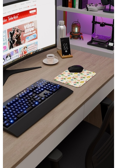 Çocuk Kaymaz Dikişli Kauçuk Oyuncu Mousepad V3 - 22x18 Gaming Mouse Pad Fare Altlığı