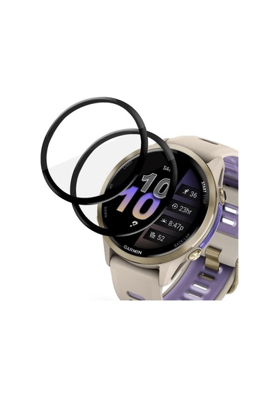 Caseonn Garmin Forerunner 170 Music Pmma Pet Saat Ekran Koruyucu Siyah 2 Adet