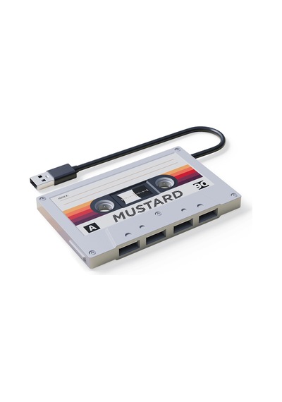 Mustard Retro 4 Girişli Usb Çoğaltıcı