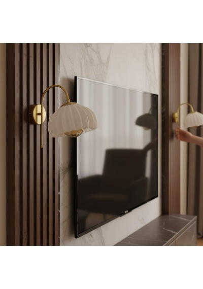 Solis Modern Duvar Apliği Salon, Yatak Odası & Başucu İçin Dekoratif Aydınlatma Gold Çok Renkli