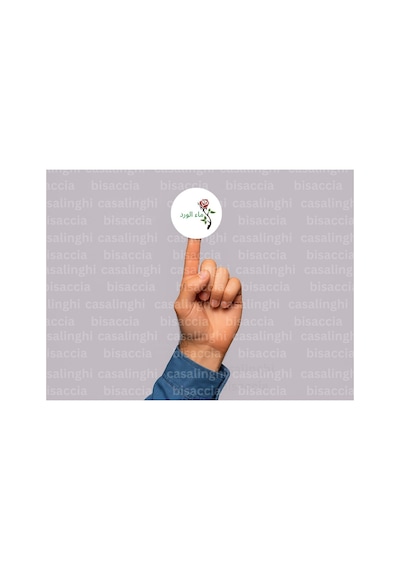 Arapça Gül Suyu Etiketi Yuvarlak Mat Çıkartma Hediyelik Kırmızı Gül Sticker 4 Cm 45 Adet Çok Renkli