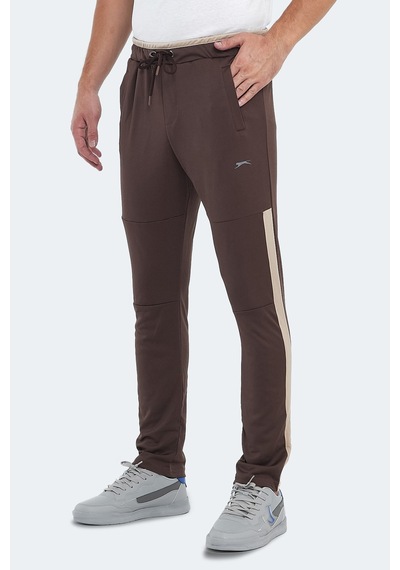 Slazenger Oxford I Erkek Fermuar Cepli Kahve Eşofman Altı Kahverengi