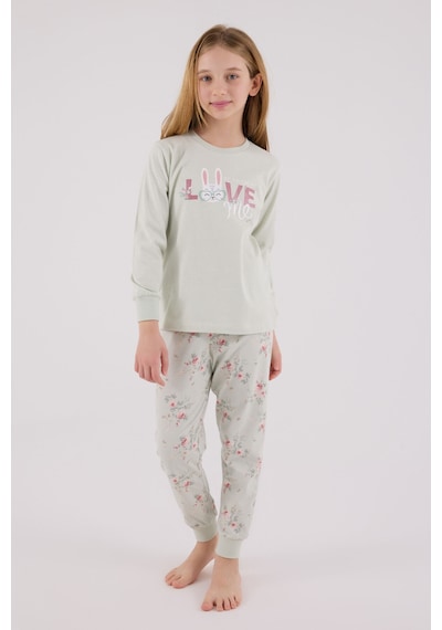 Rolypoly Kız Çocuk Yeşil Pijama Takımı 5274-48698 Yeşil