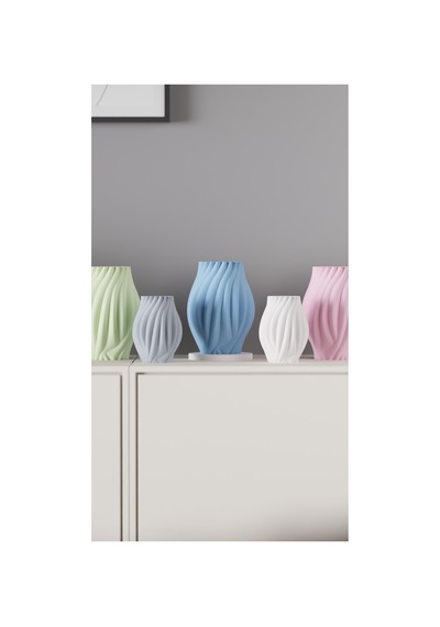 Modern Dekoratif Vazo 20 Cm Mavi Mavi