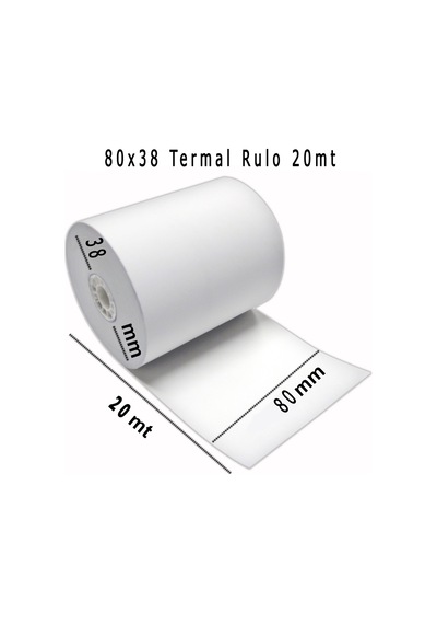 80MM X 20M Termal Adisyon Rulosu 10'Lu Paket