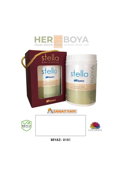 Beyaz Stella Su Bazlı Saf Akrilik Boya Diğer