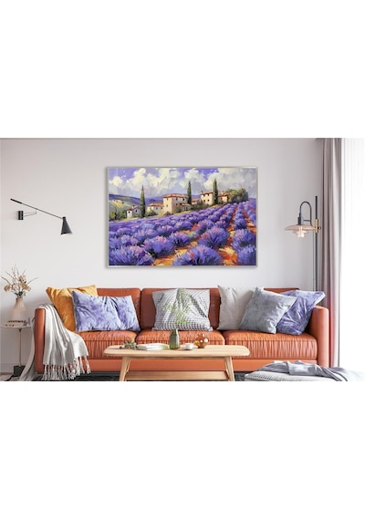 Yağlı Boya Dokulu Tablo Modern İstanbul Manzarası Gümüş Çerçeveli U06027-178992
