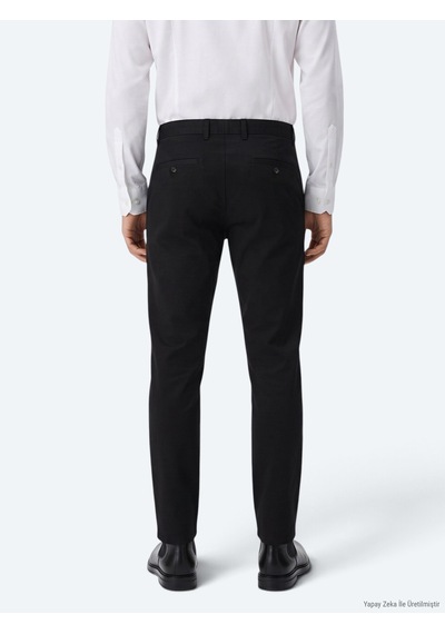 Kip Siyah Düz Dokuma Jogging Fit Casual Pantolon Siyah -