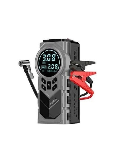 Auhma A7722 4'ü 1 Arada Akü Takviyeli Şarjlı Hava Pompası Powerbank & Dijital Fener