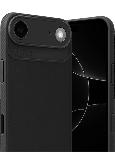 Apple Uyumlu iPhone 17 Air Kılıf Focus Carbon Silikon Kapak Siyah