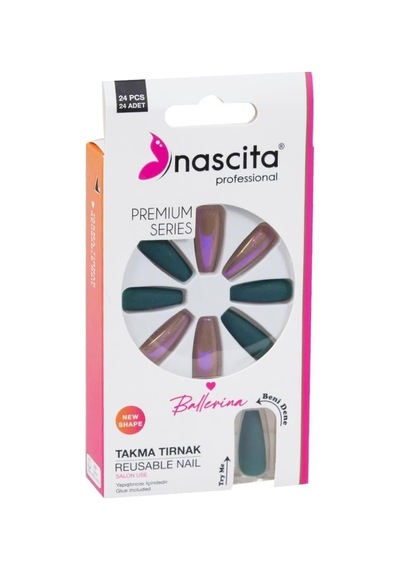 24'lü Ballerina Renkli Takma Tırnak - 156 55045894