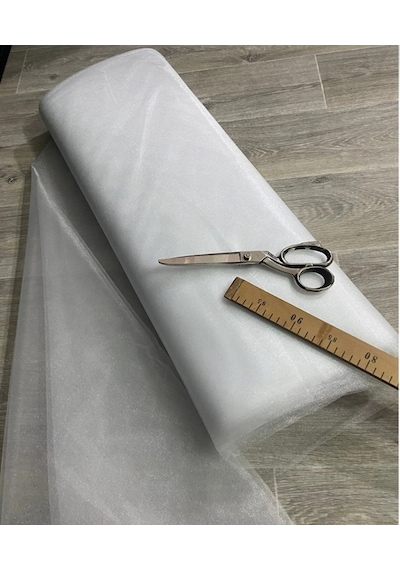 Kristal Tül, Kına Bohça Ve Tepsi Süsleme Tülü, Kapı Tütü Tülü Beyaz Boy 5 Metre 1,5 Metre Karbeyaz