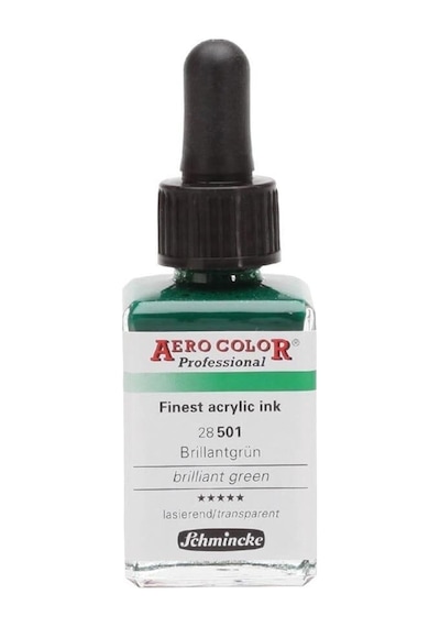 Schmincke Aero Color Akrilik Mürekkep 28 Ml. 501 Brilliant Green Diğer