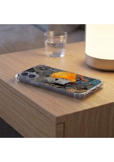 Printify Tecno Spark7t İle Uyumlu Simya Serisi Mozaik Tanrıça Tasarımlı Uv Baskılı Köşe Korumalı Antişok Kılıf Şeffaf