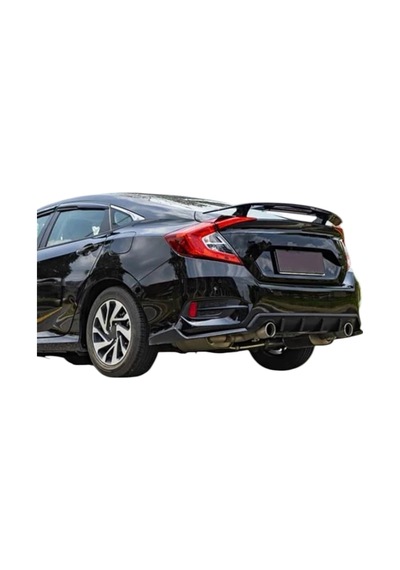 Honda Civic Fc5 2016-2021 Uyumlu Ayaklı Bagaj Üstü Spoiler Pianoblack İthal Abs Plastik