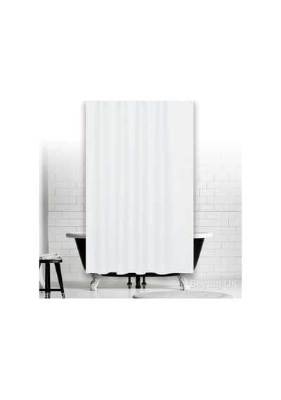 Zethome Jackline Banyo Duş Perdesi 0010 Beyaz Tek Kanat 240x200 Beyaz
