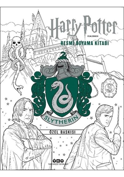 Harry Potter Filmlerinden Resmi Boyama Kitabı Slytherin Özel Baskısı