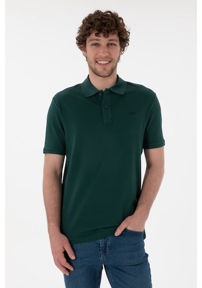 U.S. Polo Assn. Erkek Regular Fit Polo Yaka Koyu Yeşil Basic Tişört 50306007-VR079 U.S. Polo Assn. Erkek Regular Fit Polo Yaka Koyu Yeşil Basic Tişört 50306007-VR079