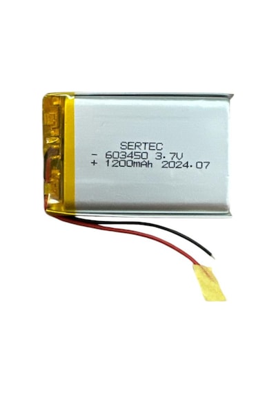 603450 3.7v 1200 Mah Li-polymer Pil Devreli/1.5a
