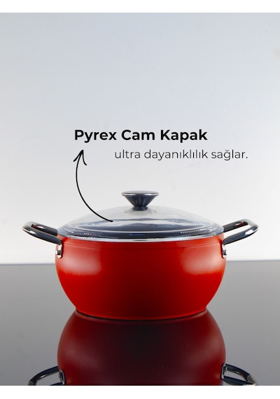 Pro Plus Parça Tencere Seti - Kırmızı