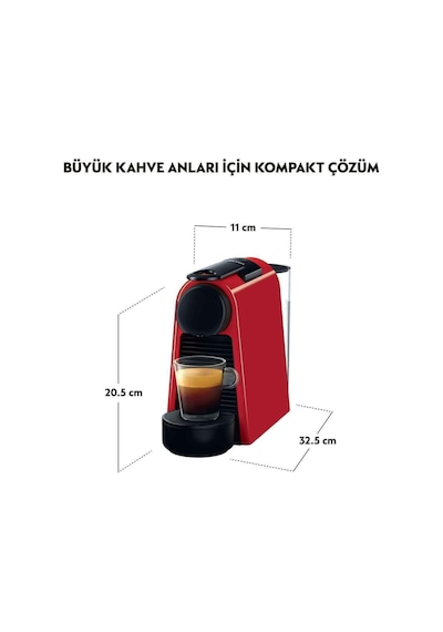 Nespresso Essenza Mini D 30 Kahve Makinesi (Teşhir) Kırmızı