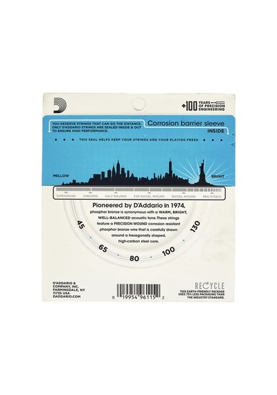Daddarıo Epbb170-5 Akustik Bas Gitar Tel Seti, Long Scale, 45-130, Ph