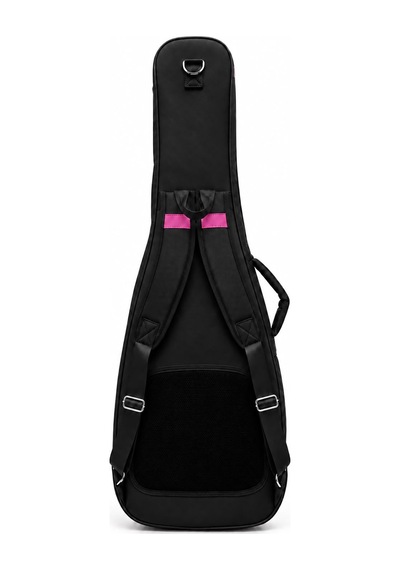Profesyonel Kalın Elektro Gitar Kılıfı-çantası - Siyah - Pembe 1900 Denye Lüx Kumaş - %100 Su Geçirmez