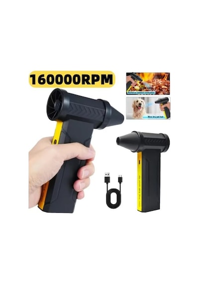 Turbo Jet 160000rpm Şarjlı Turbo Jet Şiddetli Fan Yüksek Hızlı Güçlü Hava Üfleyici Araç Süpürgesi Diğer