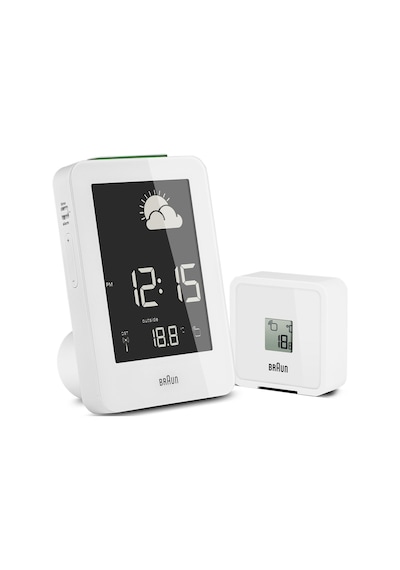Braun Bnc013 Hava İstasyonlu Dijital Masa Saati - Beyaz