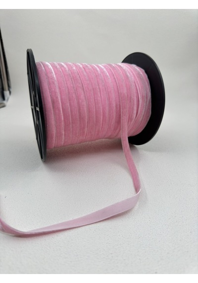 Paşateks- 1 Cm Düz Kadife-5 Metre-s. Pembe