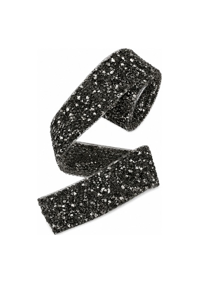 Black Diamond / Antrasit Ütüyle Yapışan Taşlı Şerit Aplik 2 Cm X 1 Metre Abiye Elbise Süsleme Diğer