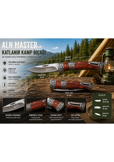 Kamp Bıcağı Çakı Şık Tasarım 0004 Açık Gri