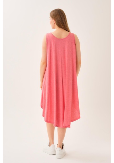 Alexandergardi Asimetrik Kesim Kolsuz Elbise B23-00114 Pembe
