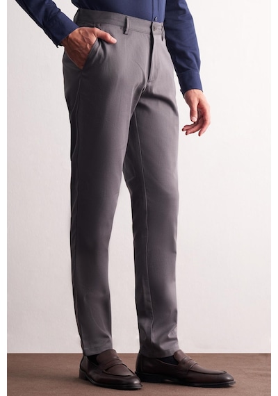 İmza Antrasit Yan Cep Düz Paça Pamuklu Comfort Fit Chino Casual Pantolon 1003255166 Antrasit