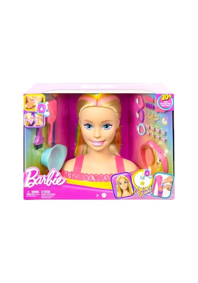 Hmd78 Barbie'nin Gökkuşağı Saçlı Büstü Ve Aksesuarları