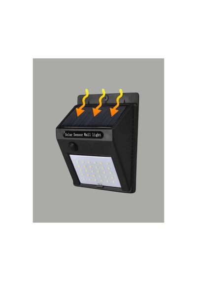Astraltech Bahçe Ve Veranda İçin Güneş Paneli İle Otomatik Şarj Olan Led Duvar Lambası Çok Renkli