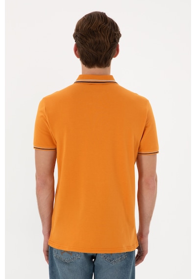 U.S. Polo Assn. Erkek Regular Fit Polo Yaka Kiremit Basic Tişört 50306011-VR031