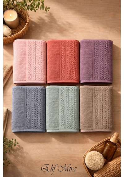 6'lı Mutfak Havlusu Seti 30x50 Cm %100 Pamuklu Melodi Çok Renkli