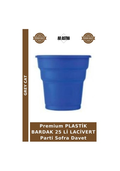Premium Plastik Bardak 25 Li Lacivert Parti Sofra Davet