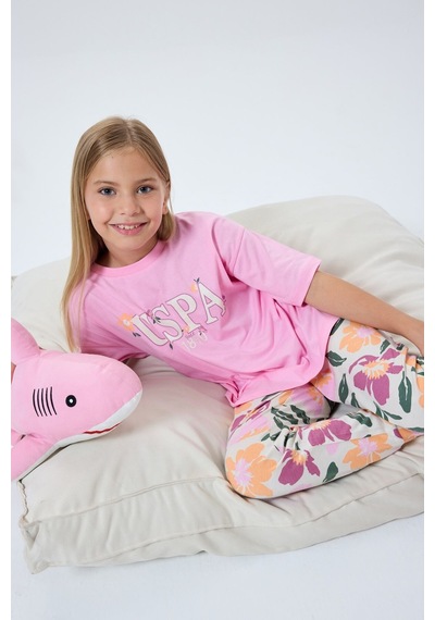 U.s. Polo Assn. Kız Çocuk Pembe Pijama Takım Us2503-c-v2 Pembe