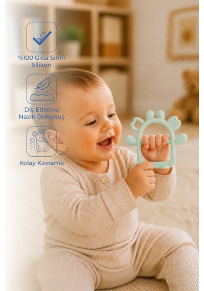 Babyjem Silikon Kolay Kavrama Diş Kaşıyıcı Soft Yeşil