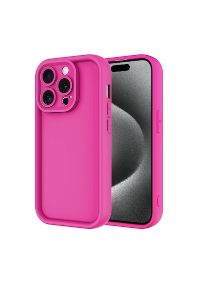 Lexroo İphone 15 Pro Kılıf Kamera Korumalı Ananas Kılıf - Mürdüm
