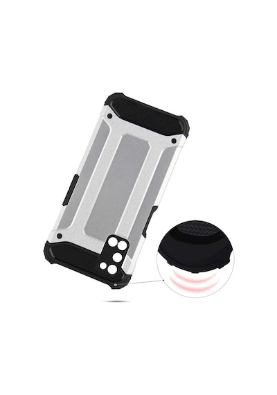 Noktaks - Oppo A92 Uyumlu - Kılıf Çift Katman Zırh Tank Crash Military Kapak - Rose Gold