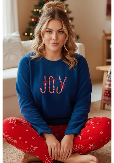 Siyah İnci Nakışlı Büyük Beden Polar Kışlık Örme Pijama Takım 25222581 Lacivert Siyah İnci Nakışlı Büyük Beden Polar Kışlık Örme Pijama Takım 25222581 Lacivert