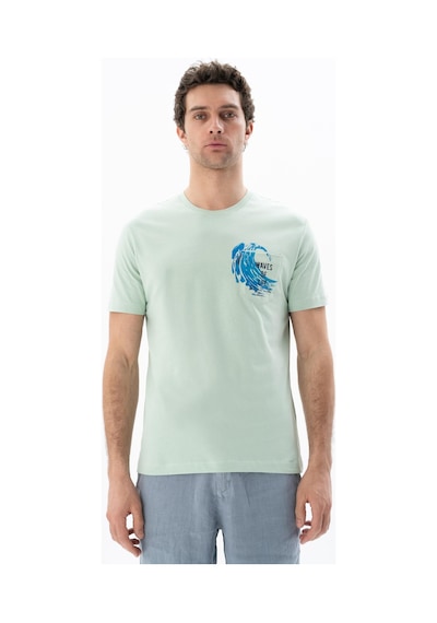 AR-MA Arma Erkek Regular Fit Bisiklet Yaka Tişört Y25344406101 Yeşil